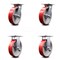 Service Caster 8 Inch Poly on Cast Iron Caster Set with Ball Bearing 2 Swivel Lock 2 Rigid SCC SCC-35S820-PUB-RS-BSL-2-R-2 - alternate 1